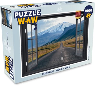 Puzzel Doorkijk - Berg - Weg - Legpuzzel - Puzzel 1000 stukjes volwassenen