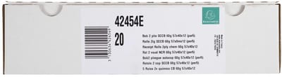 Exacompta 20x Rollen voor bankterminals 57x40x12x10 - 2 laags chemisch autonoom niet gelijmd 60g/m2 - Wit - 42454E