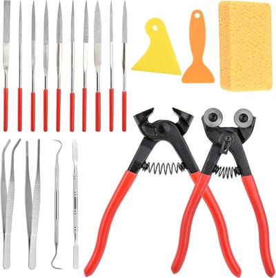 Mozaïek Gereedschap Kit - Tegel Snijders - Mozaïek Maken - 9 Delige Set - 24 x 18 x 6 cm