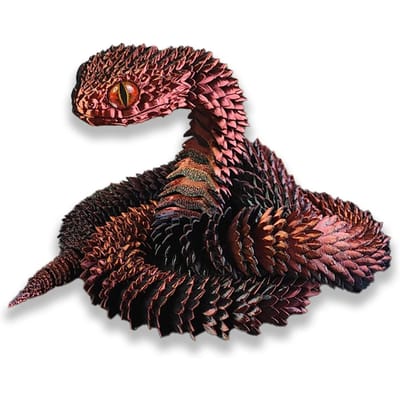 3D Geprinte Slang Beweegbare Gewrichten Simulatie Slang Figuur Creatief Huis Kantoor Bureau Ornament Nieuw Cadeaus Ambachten Cadeau 45cm