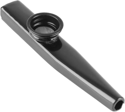 Metalen Kazoo - Muziek Fluit - Muziek Maken - Lichtgewicht Aluminium - 12 cm - Zwart