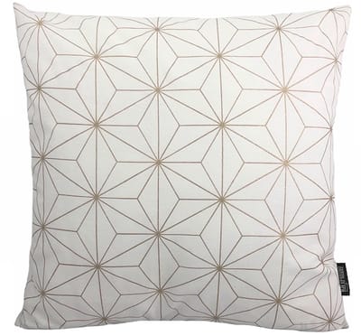 Nadal White/Gold Kussenhoes | Katoen / Polyester | 45 x 45 cm | Wit - Goud