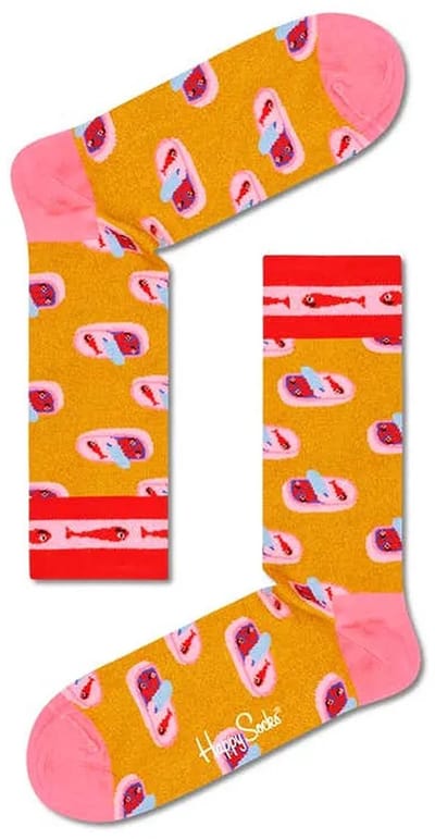 Happy Socks Sardines In A Tin Lange Sokken Geel EU 41-46 Man