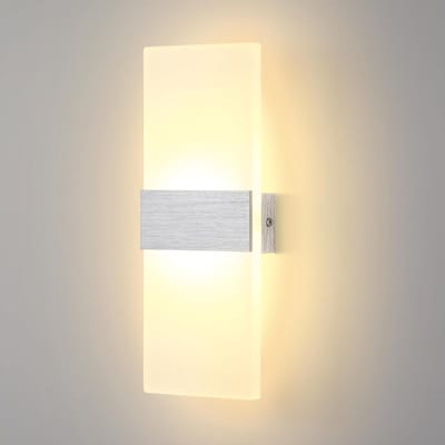 12 W LED-wandlamp - Warm wit - Moderne wandlamp voor binnen, draadloze gangverlichting
