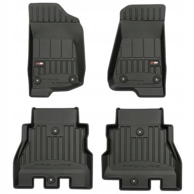 Frogum 3D Pro-Line - Automatmatten - Geschikt voor Jeep Wrangler JL vanaf 2017 - TPE Rubber - 4-delig - Hoge rand 6cm