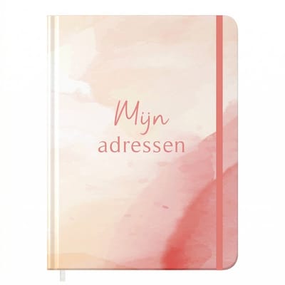 Fyllbooks - Mijn Adresboekje met Alfabet - Wachtwoorden - Hardcover - A5 Formaat - Watercolour