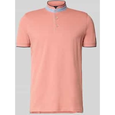 Regular fit poloshirt van puur katoen met opstaande kraag