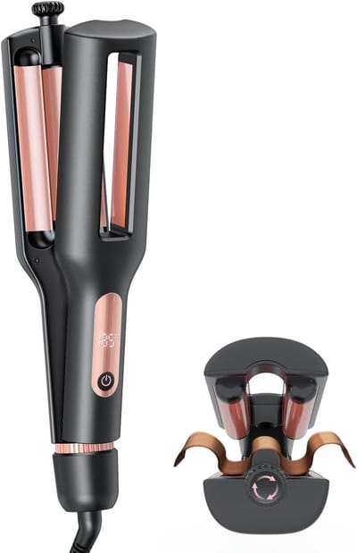 4-in-1 Krultang - Rozengoud - Verstelbaar tot 38 mm - Met Digitale Temperatuurweergave - Voor Beginners en Alle Haartypes