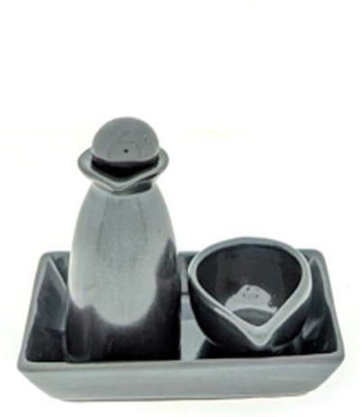 Scrubsetje - Massageolie setje - Oliesetje -Scrubset Keramiek - Diep zwart