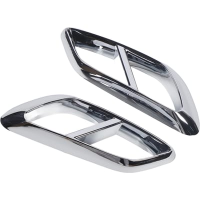 1 Paar Achteruitlaat Demper Eindpijp Cover Trim Demper Eindpijp Trim Vervanging voor Benz E-Klasse W214 AMG-Line 2023 Silver