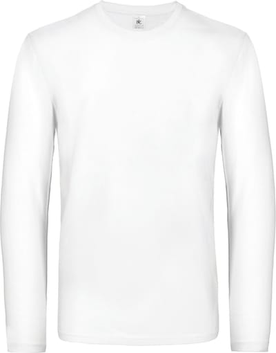 B&C #E190 Men's T-shirt long sleeve CGTU07T - White - L