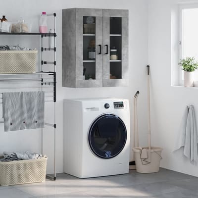 vidaXL - Wandkast - 69,5x34x90 - cm - betongrijs