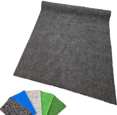 MadeInNature, Kunstgras voor buiten, PREMIUM, kunstgras, kunstgras per meter, ideaal voor terras balkon en tuin, antraciet, 1,33 x 5 m