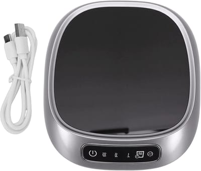 USB Koffiemokverwarmer - Drankjes Warmhouder - Drinken Warm Houden - Automatische Uitschakeling - 9.5 cm Oppervlak - Zilver