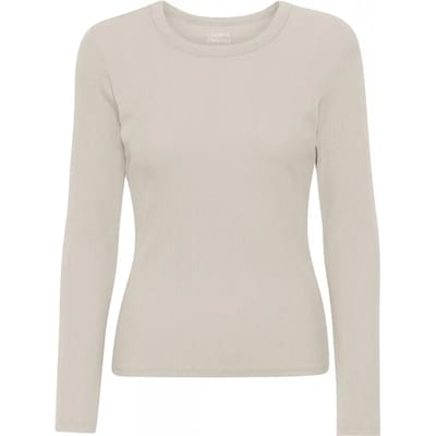 Geribd dames-T-shirt met lange mouwen Colorful Standard Organic ivory white