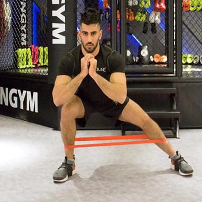 5 stuks weerstandsfitness yogaband met lus, elastische gymoefening