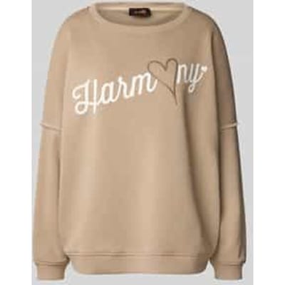 Sweatshirt met statementprint en ronde hals