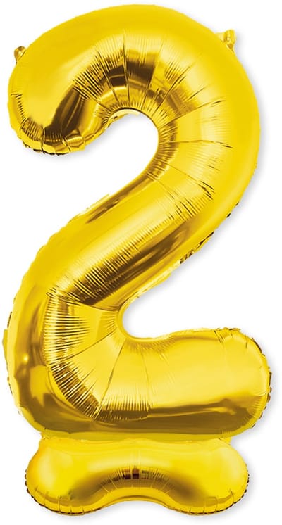 LUQ – XXL Folieballon 2 Jaar – 1,5 meter – Luxe Verjaardag Decoratie – Glam Birthday Feest Versiering – Zelfstaand Model