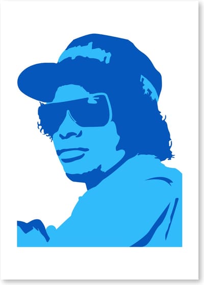 Eazy-E sjabloon - 2 lagen kunststof A3 stencil - Kindvriendelijk sjabloon geschikt voor graffiti, airbrush, schilderen, muren, meubilair, taarten en andere doeleinden