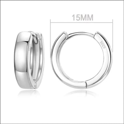 Aramat Jewels | Oorringen | Zilveren Gladde Oorringen online kopen | 15x4mm | |12mm | Zilver | Kinderen, Volwassenen | Verkleurd niet