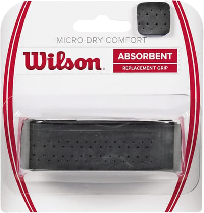 Overgrip Micro-Dry Comfort voor Tennis, Badminton en Squash - Zwart, 1 Pack
