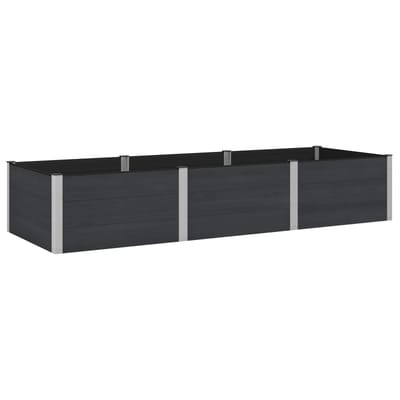 vidaXL Verhoogde plantenbak Zwart 300 x 100 x 54 cm WPC en Aluminium