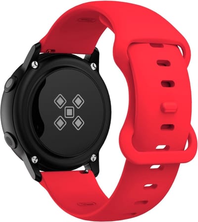 Siliconen bandje - geschikt voor Garmin Venu (2 Plus) / Venu SQ (2) / Vivomove (Style - Sport) / Vivoactive 3 / 5 / 6 / Forerunner 55 / 165 / 245 / 645 / 570 - 42mm - rood