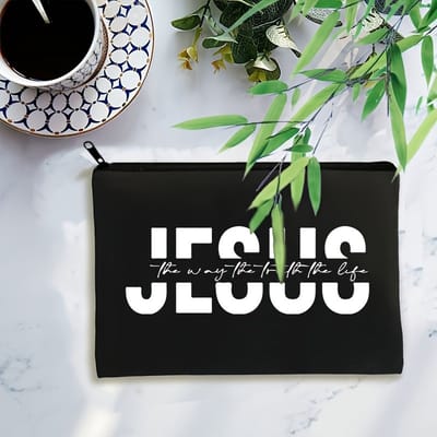 VANDAAG VERZONDEN - Toilettas - Cor&Sinho® - Christelijk - Jesus - Tas - Bijbelstudie - Biblejournaling - Bijbeltas