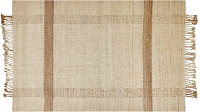 YELMEZ - Modern vloerkleed - Lichtbeige - 140 x 200 cm - Jute