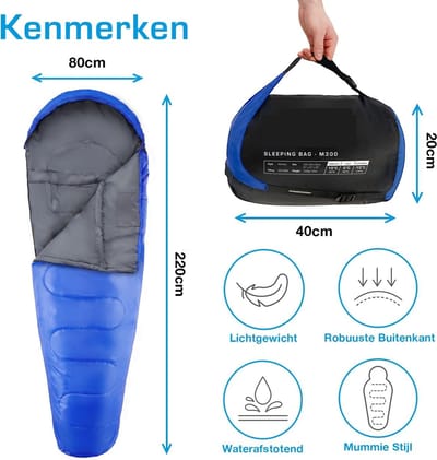 Famanu - Slaapzak premium voor outdoor camping - mummieslaapzak
