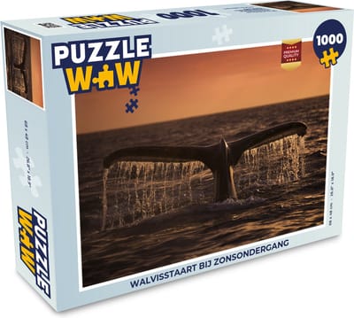 Puzzel Walvisstaart bij zonsondergang - Legpuzzel - Puzzel 1000 stukjes volwassenen