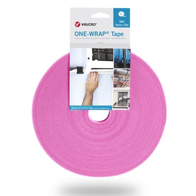 VELCRO® VELCRO - One Wrap Band 25m 50mm Rosa VEL-OW64187 Klittenband Roze 1 stuk(s)