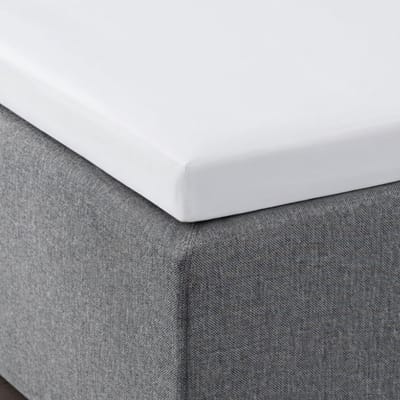Katoen Satijn Topper Hoeslaken 160x200 – 100% Katoen – Zacht & Luxe – 22 cm Hoek – Wit – Y-NOT