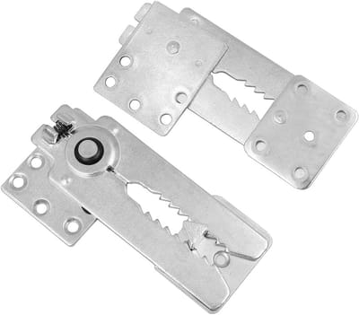 Verstelbare metalen sofa veerclips, verwijderbare bankgespen en krokodillenclips voor meubelbevestiging en kastbeveiliging - 2 stuks