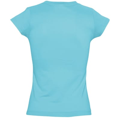 SOLS Dames/dames Maan V Hals T-Shirt met korte mouwen (Blauw Atol)