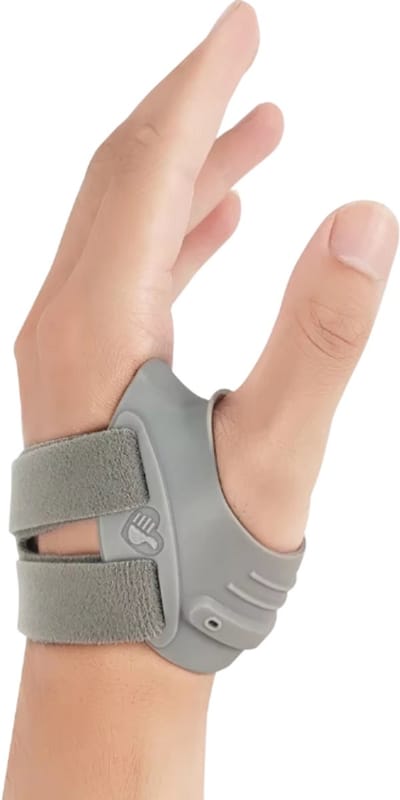 Duimbrace / Duimspalk – Orthese voor Gewrichtsondersteuning, Artrose Pijnverlichting, Tendinitis, Revalidatie, Lichtgewicht en Ademend - Unisex - Grijs -Links - Maat S