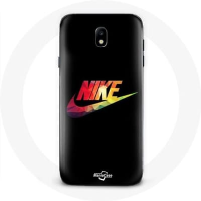 Coque pour Samsung Galaxy J7 2017 Nike Logo Couleur fond noir