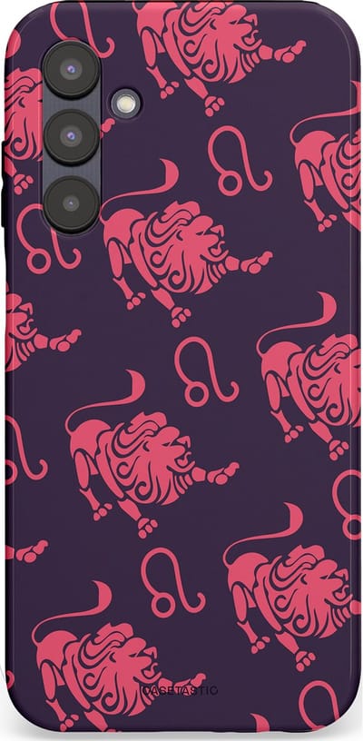 Casetastic Hoesje Geschikt voor Samsung A25 - Stijlvolle Beschermende Duo-layer Case - Zodiak leeuw