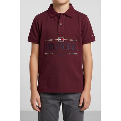 Tommy Hilfiger Boys Tommy Icons Polo Deep Rouge Taglia: 4 | Camicie Outlet | kids