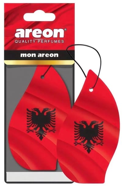 AREON-Flag Albania-Auto Luchtverfrissers-Geur ganger-zoete geur-langdurige werking