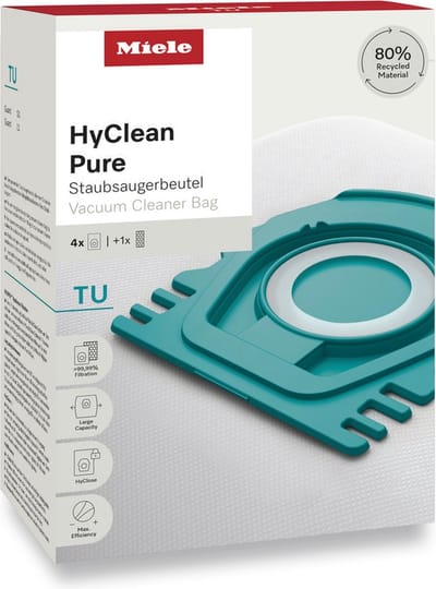 Miele TU HyClean Pure Stofzak Cilinderstofzuiger - geschikt voor de Guard S1 & L1 serie - 3-PACK