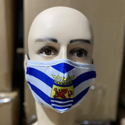 Premium Mondmasker – 10 stuks – Zeeland Print – Blauw
