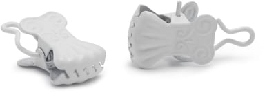 Gordijn Decoratie Clips – Wit – Metalen Gordijnklemmen Zonder Runner – Set Van 10 Stuks – Voor Witte Gordijnen En Lambrequins [11521B]