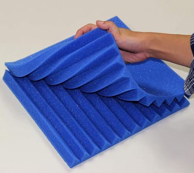 Set van 24 Akoestische Panelen 30x30 cm Geluidsisolatie Schuim Tegels Zwart en Blauw