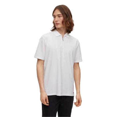 Hugo Boss Stoffen heren poloshirt (Wit)
