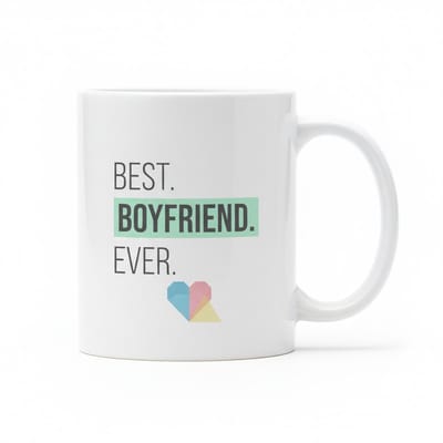 Best Boyfriend Ever Mok – Liefdevol Cadeau voor Hem – 330 ml Keramische Koffiemok
