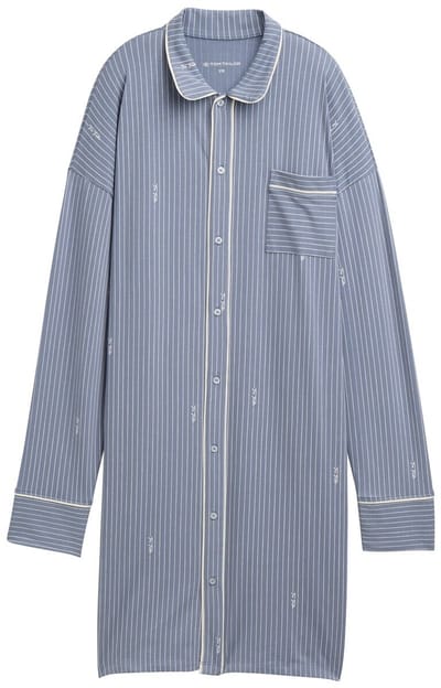 Tom Tailor - Gestreept nachthemd - Maat 36 - blue-medium-vertical stripe