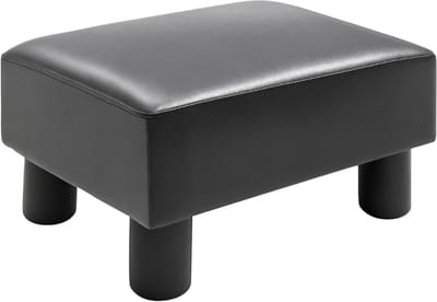 Nexvo® Voetenbankje of poef - Voetenbankje - Poef - Hockers en poefen - Zwart - 40cm x 30cm x 24cm
