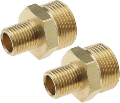 Hoge Drukslang Adapter M22 x 1.5 Mannetje naar G1/4 Inch Plug, Messing Coupler en Reducer voor Slangverbindingen