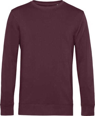 Organic Inspire Crew Neck Sweater B&C Collectie Burgundy Rood maat XXL